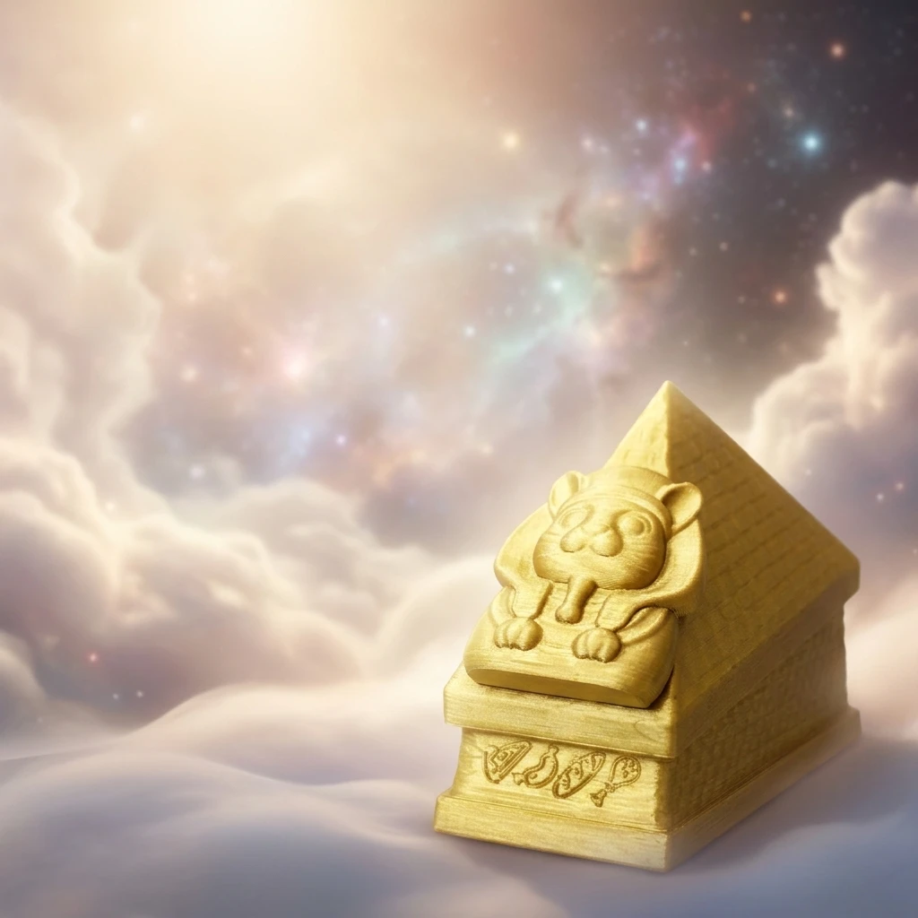 Egyptian Pharaoh Hamster Casket Mini Golden Pet Memorial Coffin Small Animal Burial Urn for Dwarf Syrian Hamster Remembrance view 5
