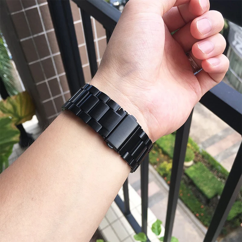 Gelang logam tali baja tahan karat 20/22mm, gelang logam untuk Garmin Forerunner 165 245 645 55 255 265 /Vivoactive 5 4 3 /Venu Sq 2 / Active 5