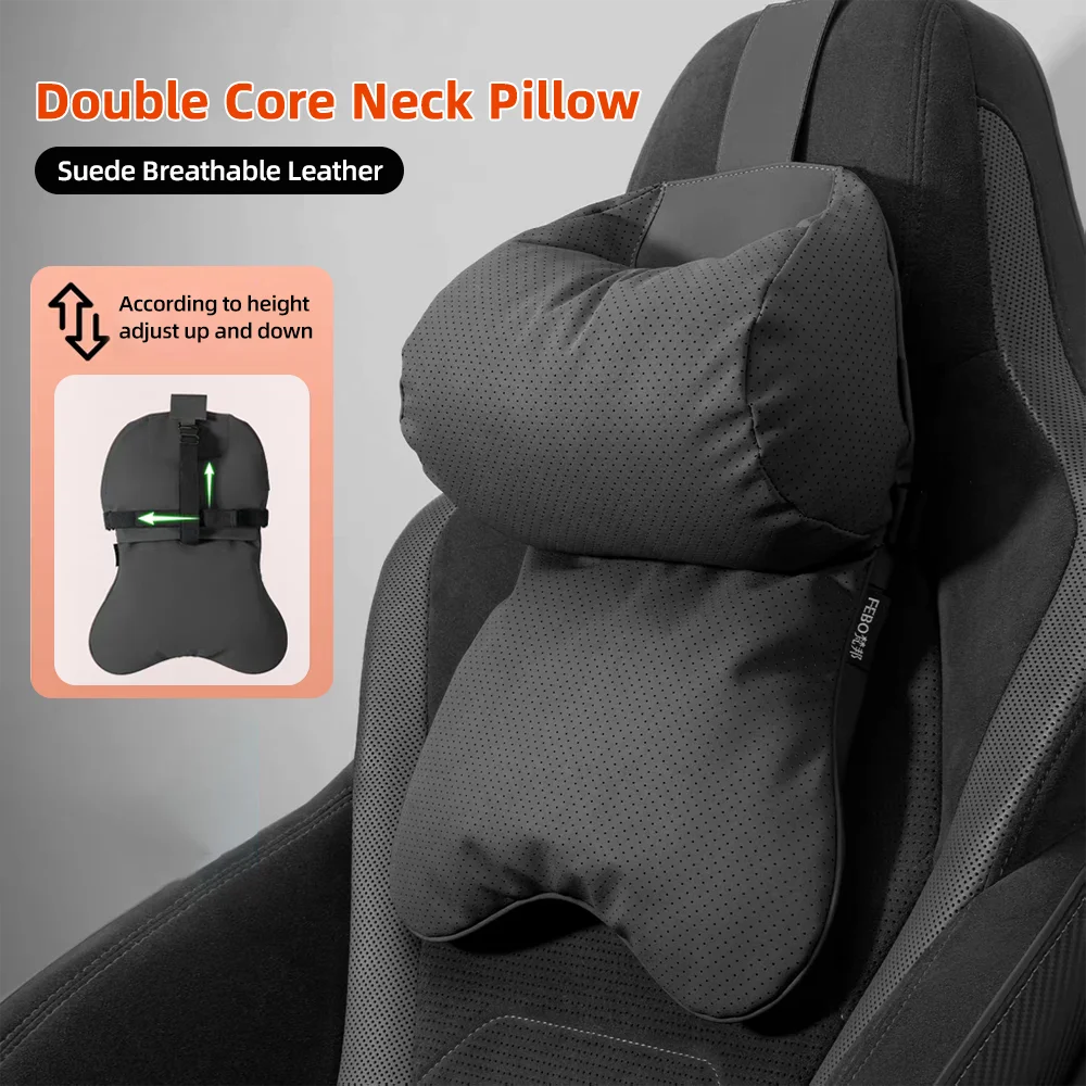 

Car Seat Headrest Universal Travel Rest Neck Cushion Suede Breathable Neck Pillow Protect For MG ZS HS GT HECTOR MG3 MG5 MG6 MG7