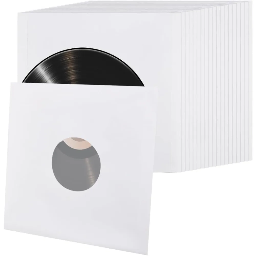20 Stück 12" Vinyl-Schallplattenhüllen, antistatische Schallplattenhüllen, Papier, mit Poly ausgekleidete Schallplatten-Innenabdeckungen für LP-Vinyl-Schallplatten mit PE-Folie