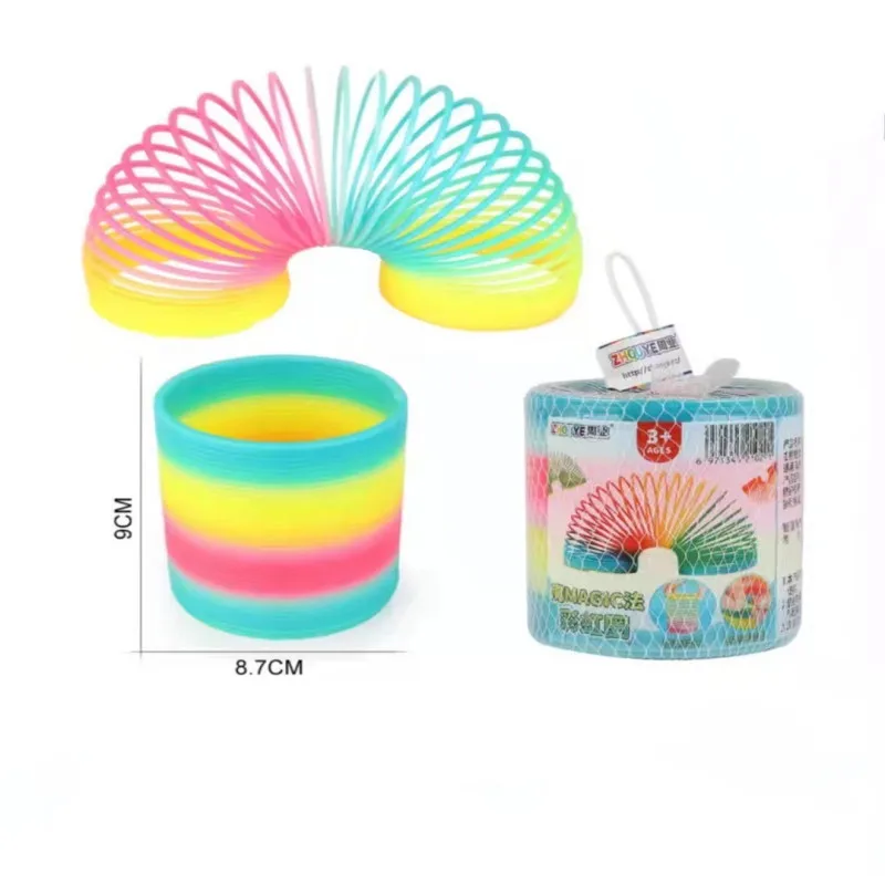 كبير قوس قزح ماجيك الينابيع دائرة لعب الأطفال حفلة عيد ميلاد تفضل الهبة الهدايا تذكارية رياض الأطفال ضيف بيناتا الحشو