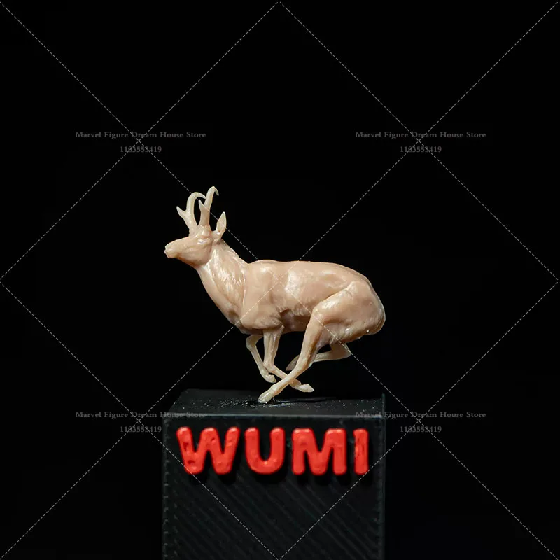 1/64 1/43 1/35 Skala Miniaturowa Scena Lalkowa Szybka i Zwinna Antylopa na Łącech, Dzikie Zwierzęta, Niepomalowany Biały Model Mini Figurki
