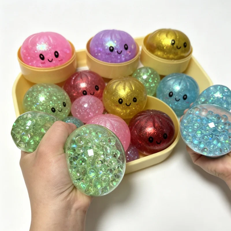 Blind Box Bunte Simulierte Knödel-Squishies zur Entspannung, Angstlinderung, Stressabbau und Stimmungsverbesserung, Rebound-Quetschspielzeug
