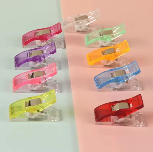 50 Pcs DIY Handmade Sewing Clips Garment Hemming Plastic Positioning Clips Crafts Fixing Clips Multi-Function Folder