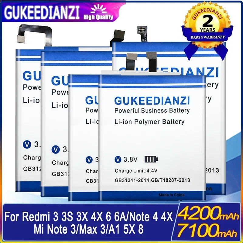 

Сменный аккумулятор для Xiaomi mi 8(BM3E)/Note 3/Max 3/A1 mi5X/для Redmi 3 3S 3X 4X 6 6A/Note4/4X(MTK Helio X20)(Snapdragon 625)