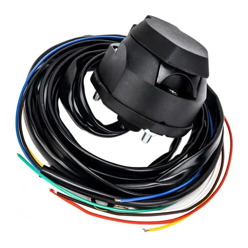 

7Pin Trailer Socket Box 1.5m Wire European Car Trailer Wiring Connector Part