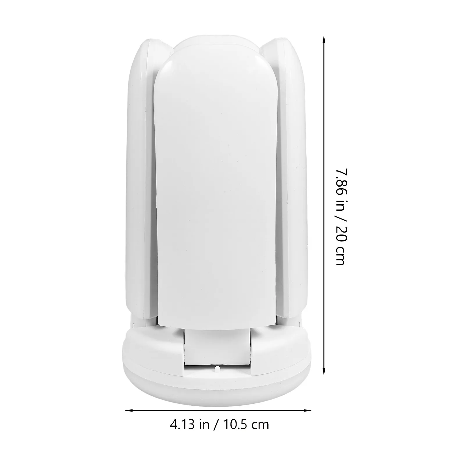 60W 4-Blade Foldable LED Light Bulb E27 Base 6500K Cold White Adjustable 90 Degree Multi-Angle Lighting for Garage Home Bedroom