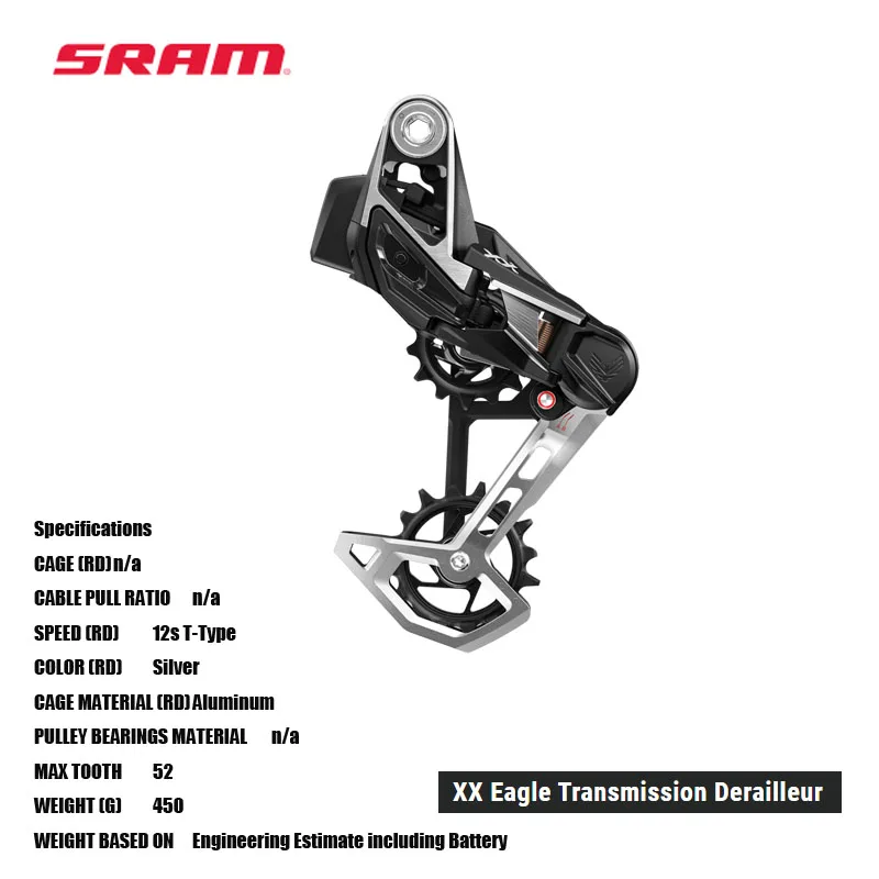 

SRAM XX Eagle Transmission Derailleur 12s T-Type RD-XX-E-B1 Full Mount attachment method. More strength, reliability