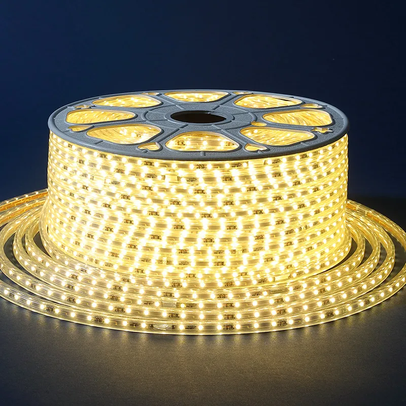 Flexible Led Strip Waterproof 100m/roll Led Grow Light 110V/220V IP65 Outdoor String Lights PVC IP67 85 SMD2835 White/warm White