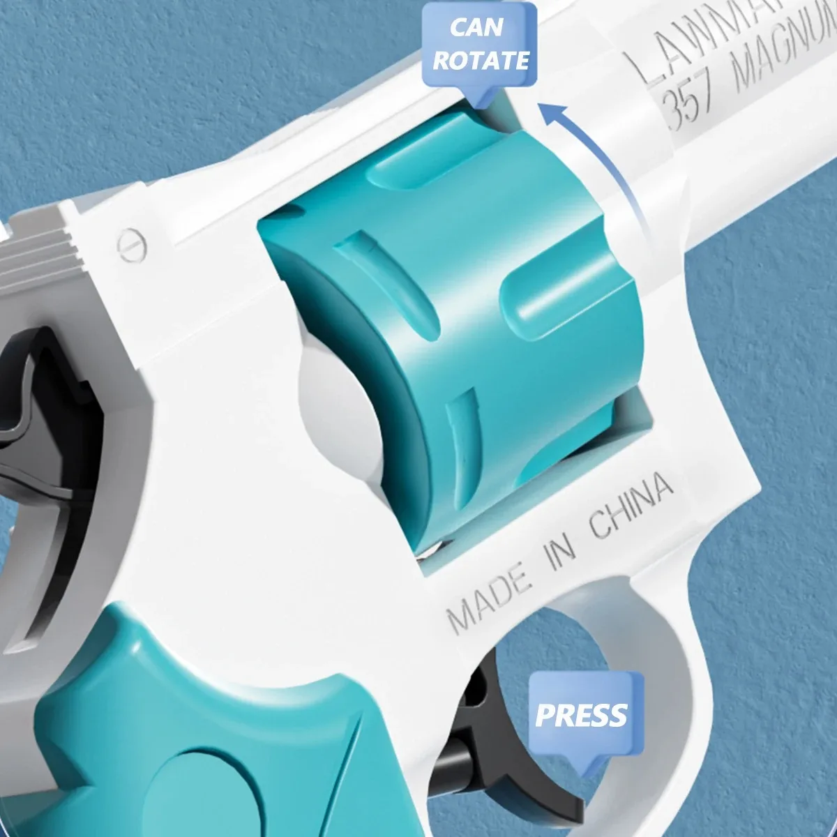 Revolver น้ําปืนของเล่น Squirt ปืนฤดูร้อนชายหาดกลางแจ้งสระว่ายน้ําเกมยิง Water Blaster ปืนพกสําหรับเด็กของขวัญวันเกิด