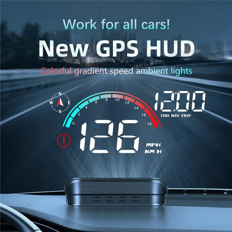 

Classy-M22 Автомобильный GPS HUD Проекционный дисплей USB Спидометр Компас Универсальные автомобильные аксессуары