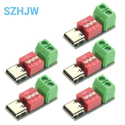 1/5/10pcs Type-C PD QC Trigger 5V~20V Dial Code Adjustment DC Voltage Power Module Dial Adjustment Voltage Fast Charging Decoy