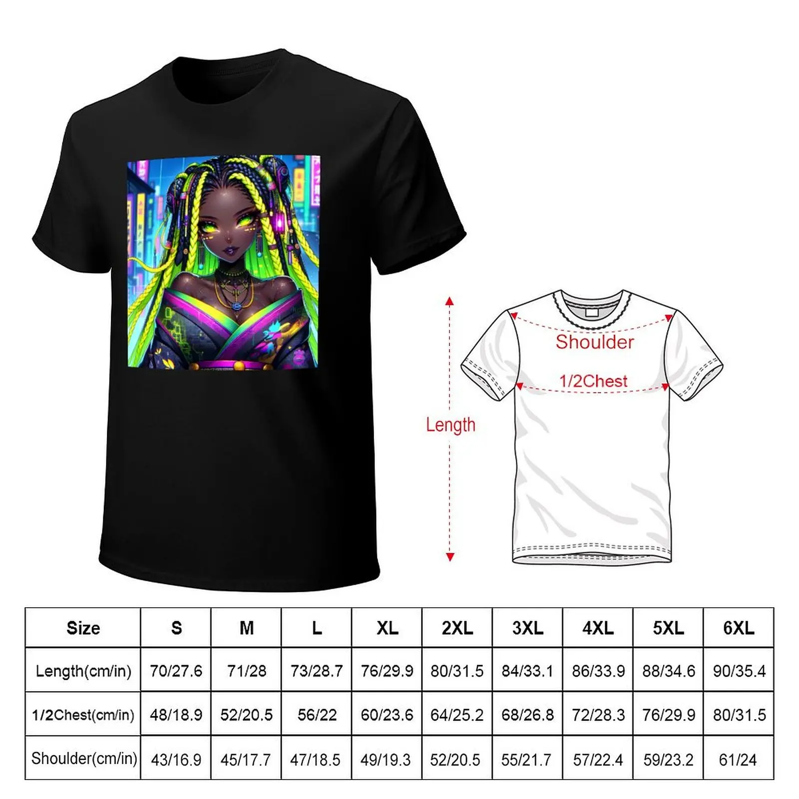 Futuristic Neon Beauty T-Shirt Regular Fit Plain Tee Shirt