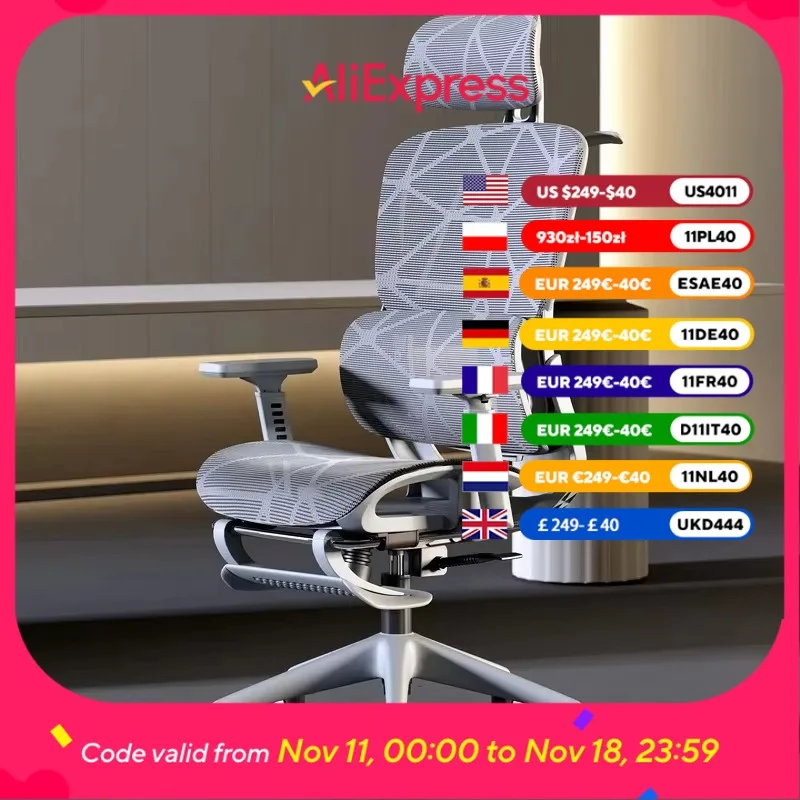 

Ottoman Armrest Office Chair Orthopedic Modern Comfortable Swivel Office Chair Computer Study Silla De Escritorio Furniture