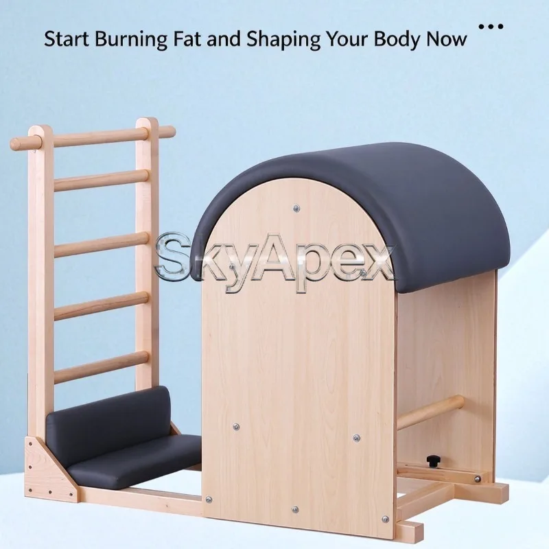 Large Pilates Ladder Barrel Maple Fitness Tool Yoga Posture Training Auxiliary Equipment for Studio Flexibility Core Alignment