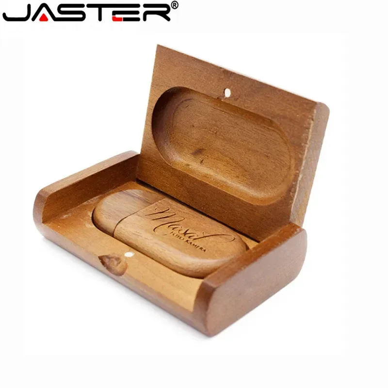 JASTER-Clé USB 2.0 Personnalisée avec Logo, Graver la Photographie, Cadeau, 5 Couleurs, Bois, Walunt, Procureur, 4 Go, 8 Go, 16 Go, 32 Go, 64 Go