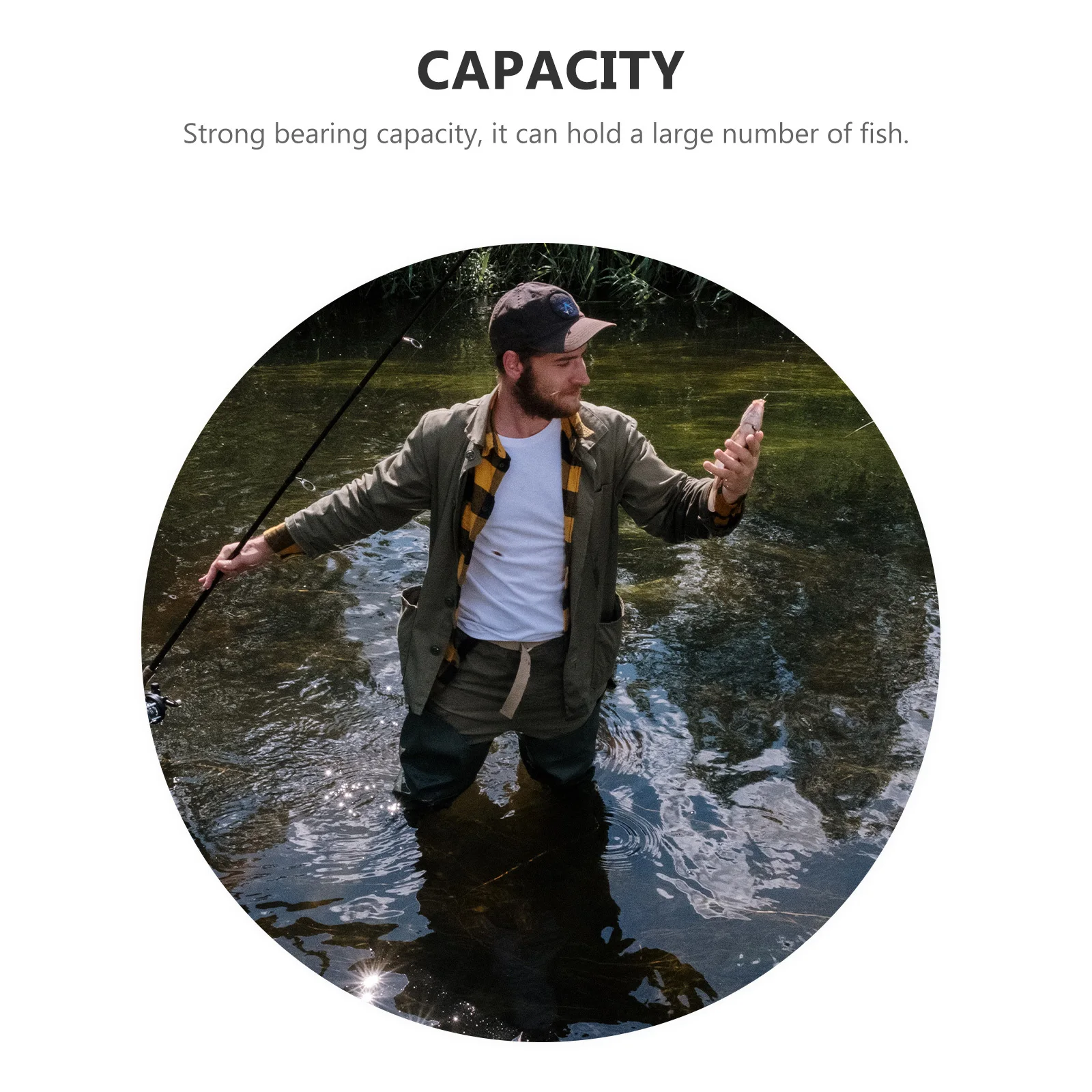 

1pc Round Folding Fish Container Strong Mesh Cage For Pond River Boat Durable Catch Net Foldable Fishing Bag Landing Mesh