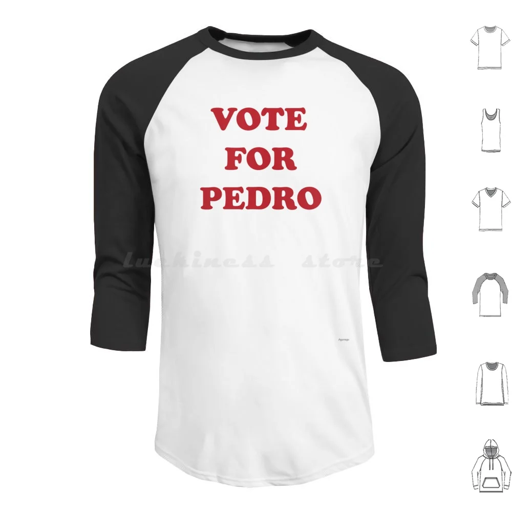 Vote For Pedro Hoodie cotton Long Sleeve Aguvagu Napoleon Dynamite Napoleon Dynamite Film Movie Cult Cult Film Cult Movie