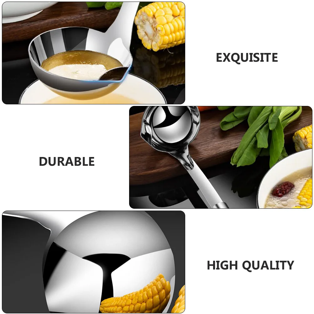 

Stainless Steel Oil Filter Spoon Kitchen Cookware Grease Separator Soup Strainer Household Filtering Scoop Colander Tool