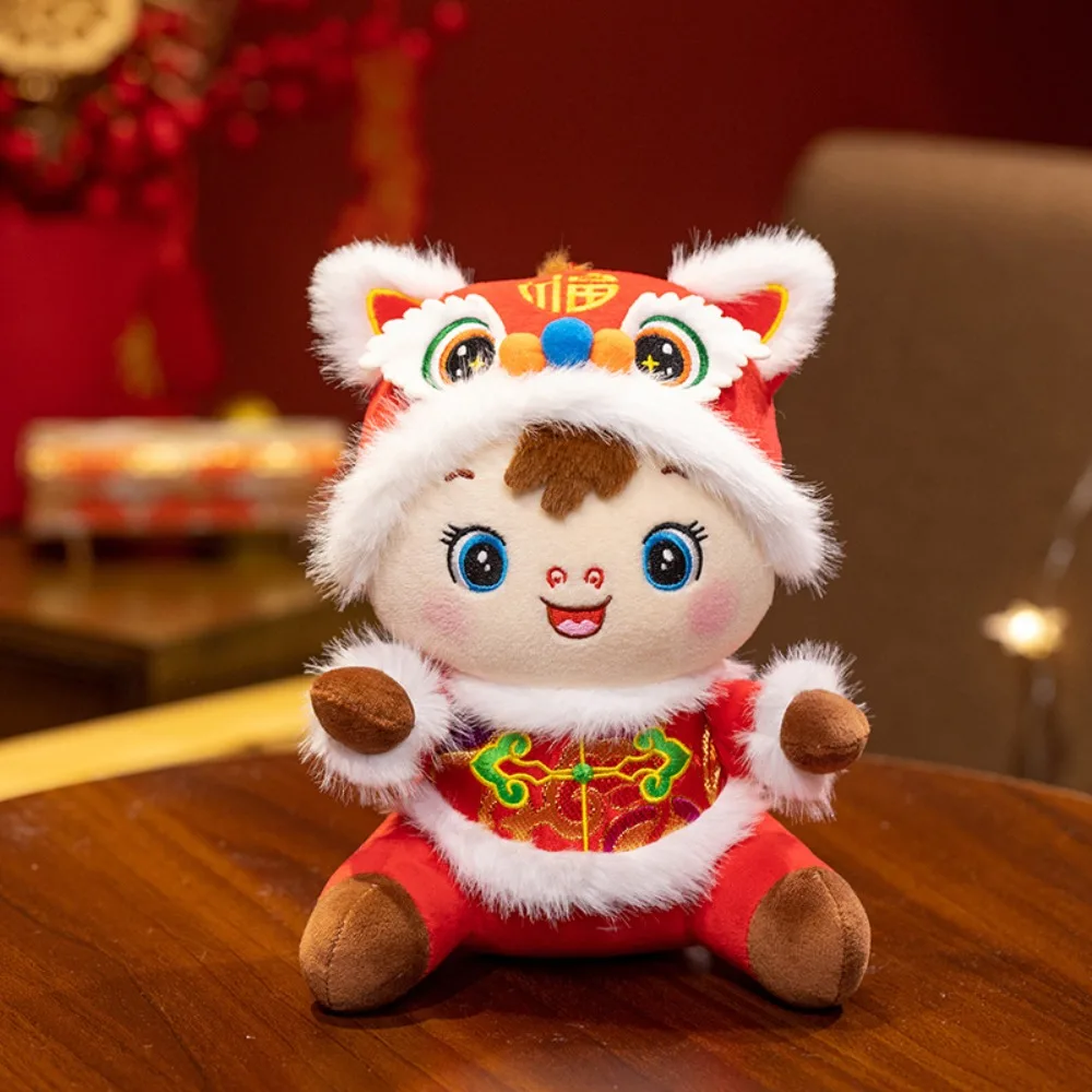 

Funny Cartoon Animal Horse Stuffed Toys 16/20/25cm Cute Chinese Zodiac Horse Lucky Red Pony Plush Doll Spring Festival