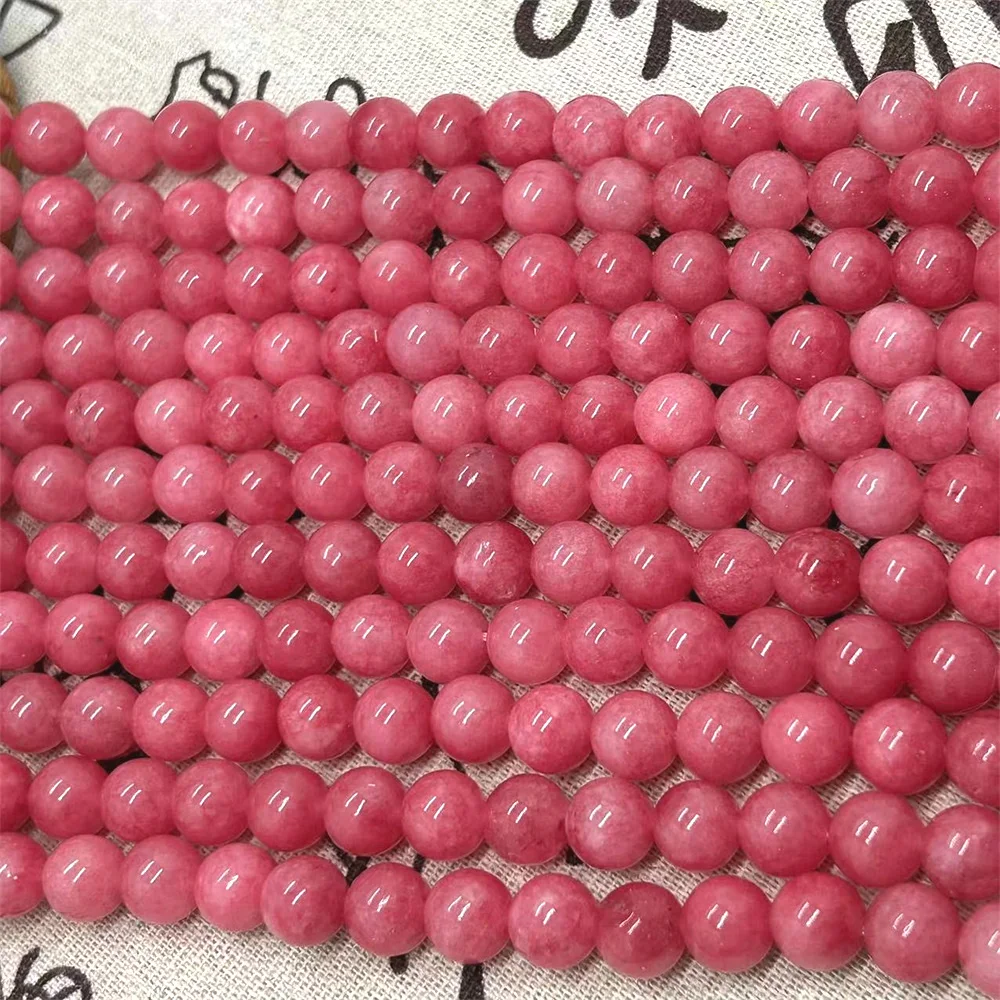 Natural Red Striped Stone Round Spacer Beads 6/8/10mm for Jewelry Making Supplies DIY Necklace Bracelet Crystallize Crimp&End