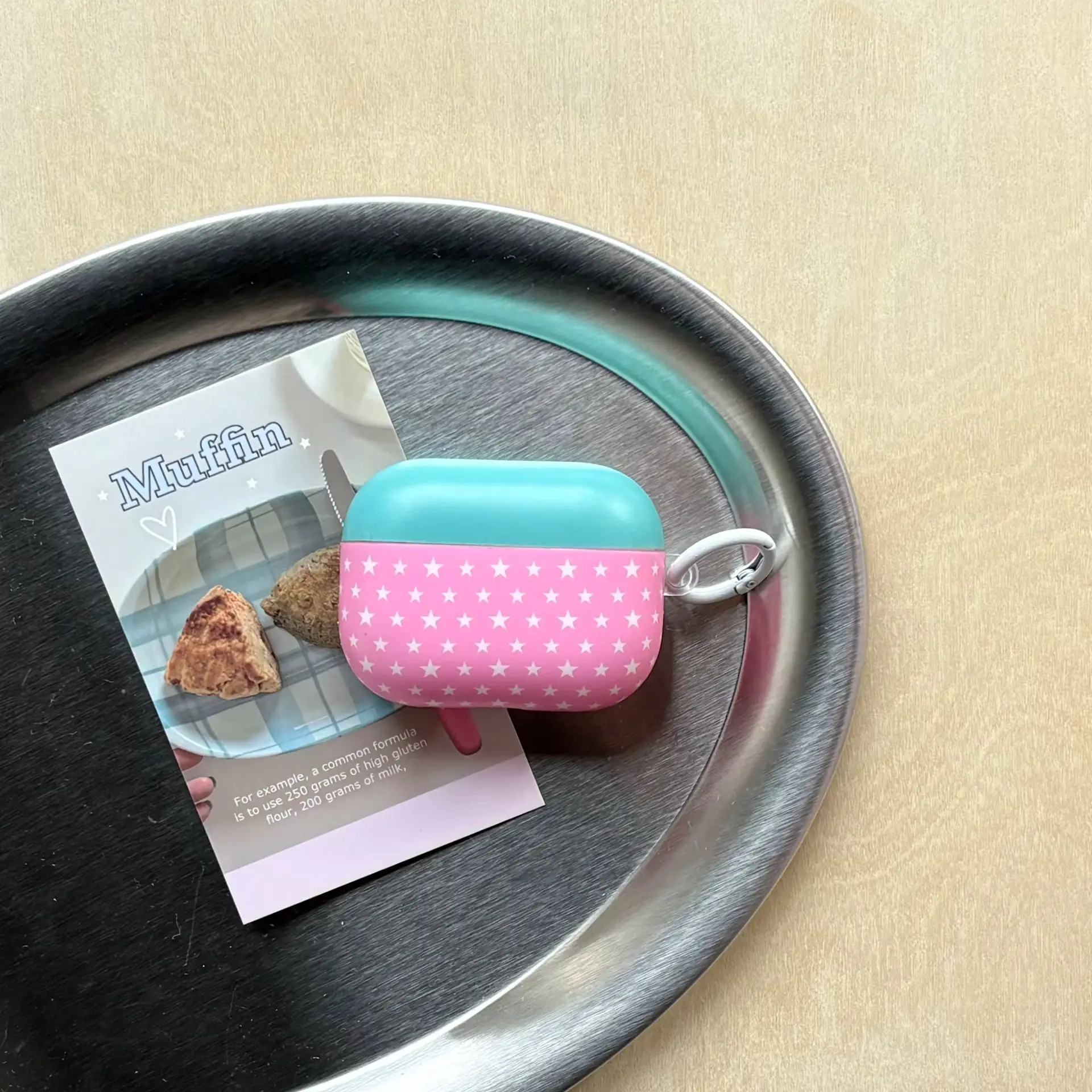 Full Screen White Stars Pattern Rose Pink Blue Matte Protective Earphone Cover Case For AirPods 1 2 3 4 5 Pro Pro2 Pro3