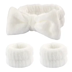 Wash Face Headbands For Women Coral Fleece Hair Bands Cuff Waterproof Bands Absorbent Wristbands Head Band