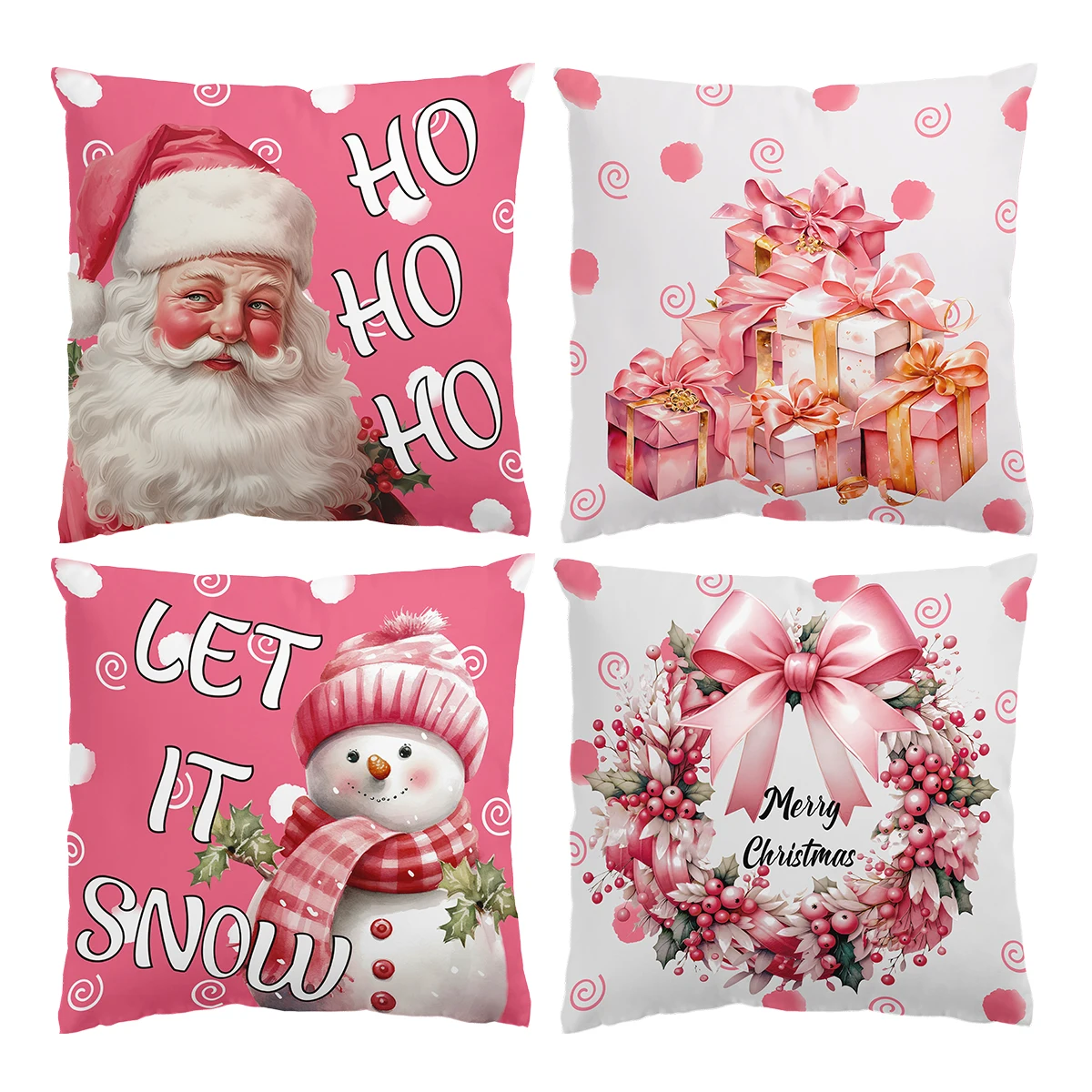 

Pink Merry Christmas Cushion Cover Pillowcase 2024 Christmas Decorations for Home Ornament New Year Christmas Decor 2025 Noel