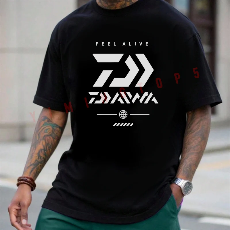 

Fishing Pescia Daiwa Team Motorcycle T-Shirt Moto Cotton Men Hip Hop Streetwear Unisex Casual Fashionable Short Sleeve Tops