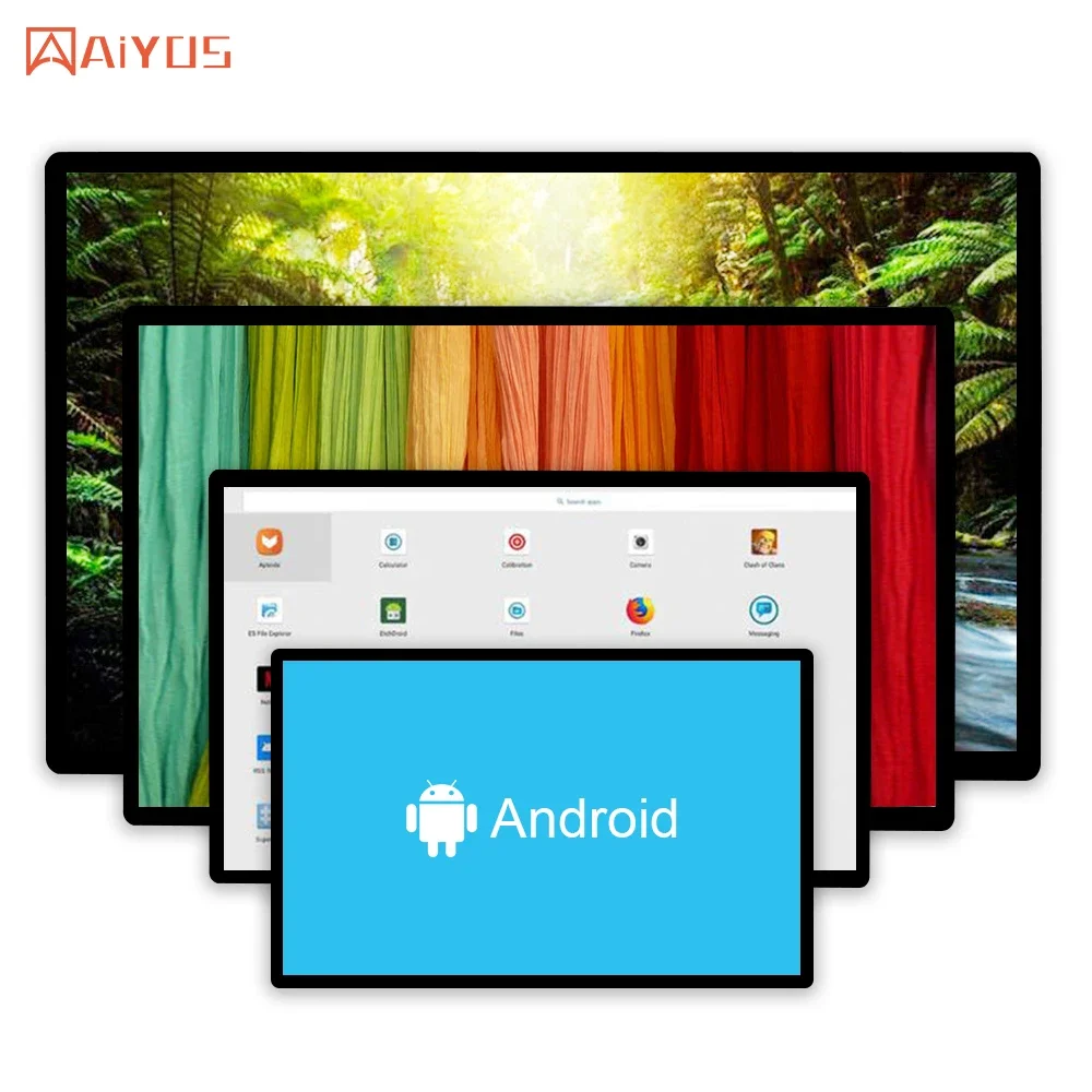 AIYOS 15.6'' Ultra Thin Commercial Android Digital Signage Tablet Capacitive Touch Screen Hotel Hospital Store All in One Tablet