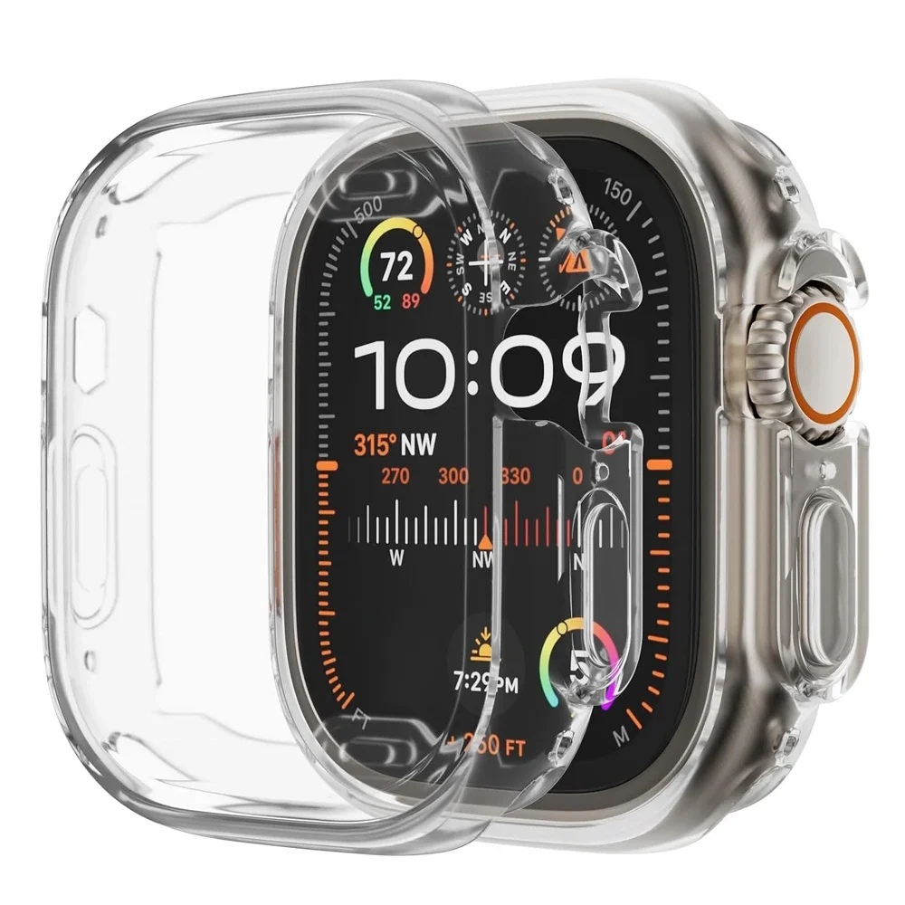 Uhrengehäuse für Apple Watch Ultra 2 49mm Serie 8 7 se 6 5 4 3 45mm 41mm 44mm 40mm transparente Abdeckung Apple Watch Displays chutz folie