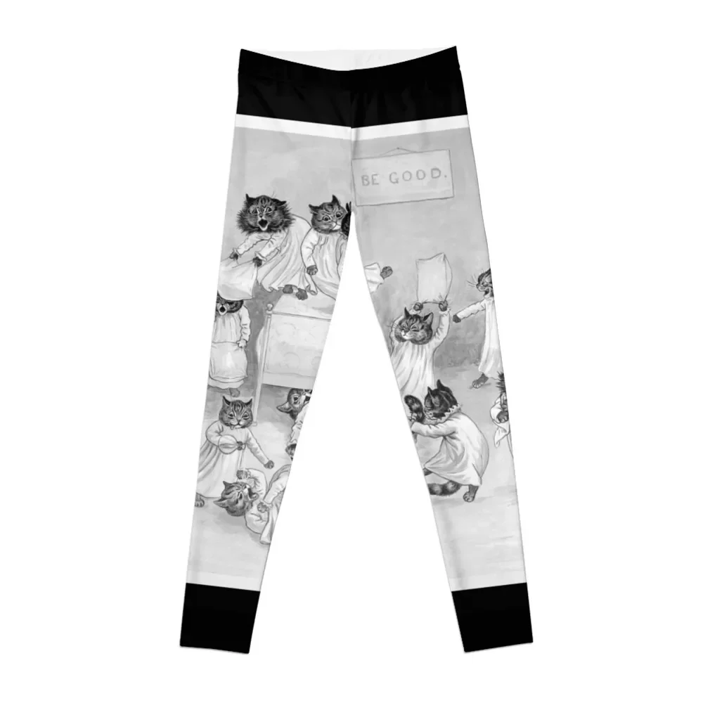 Kittens Just Can't Be Good - Louis Wain's Cat's Dormitory Leggings sports tennis for Women's high waist Womens Leggings