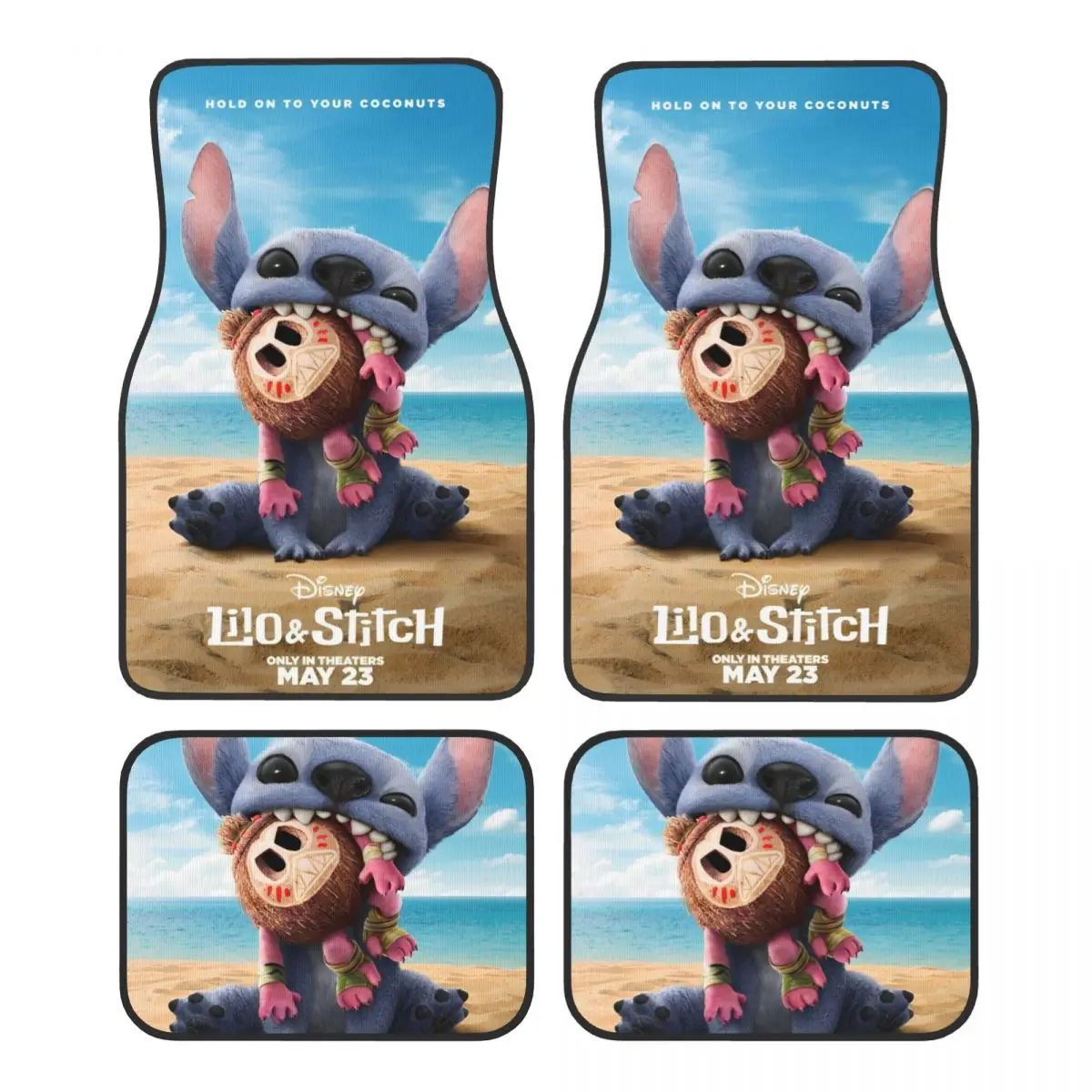 

Lilo And Stitch 2025 Funny Movie Floor Mats for Cars All-Weather Waterproof Floor Mats Liner Full Set Car Accessories