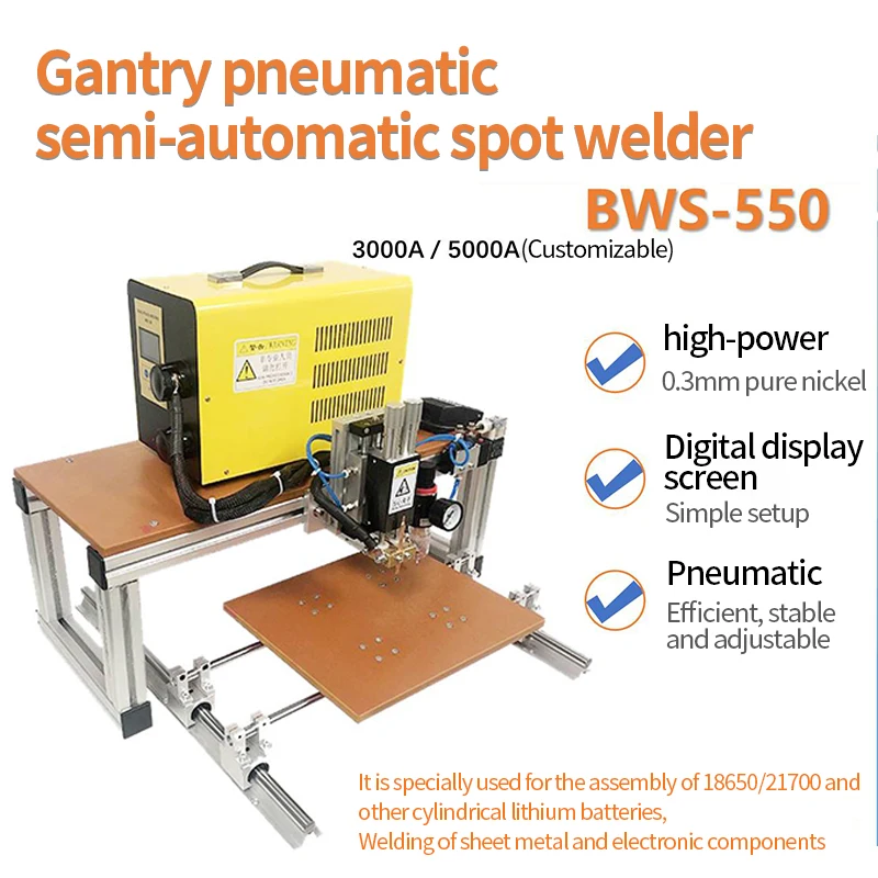 Soldador pneumático semiautomático a ponto, Máquina de solda para quilha de aço, Pequena chapa de aço inoxidável, Soldagem manual