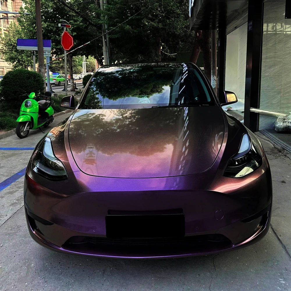 

Diamond Purple&Gold Car Sticker Wrapping Vinyl Film Color Change Film PET Bubble Free Decals Car Sticker Interior Exterior