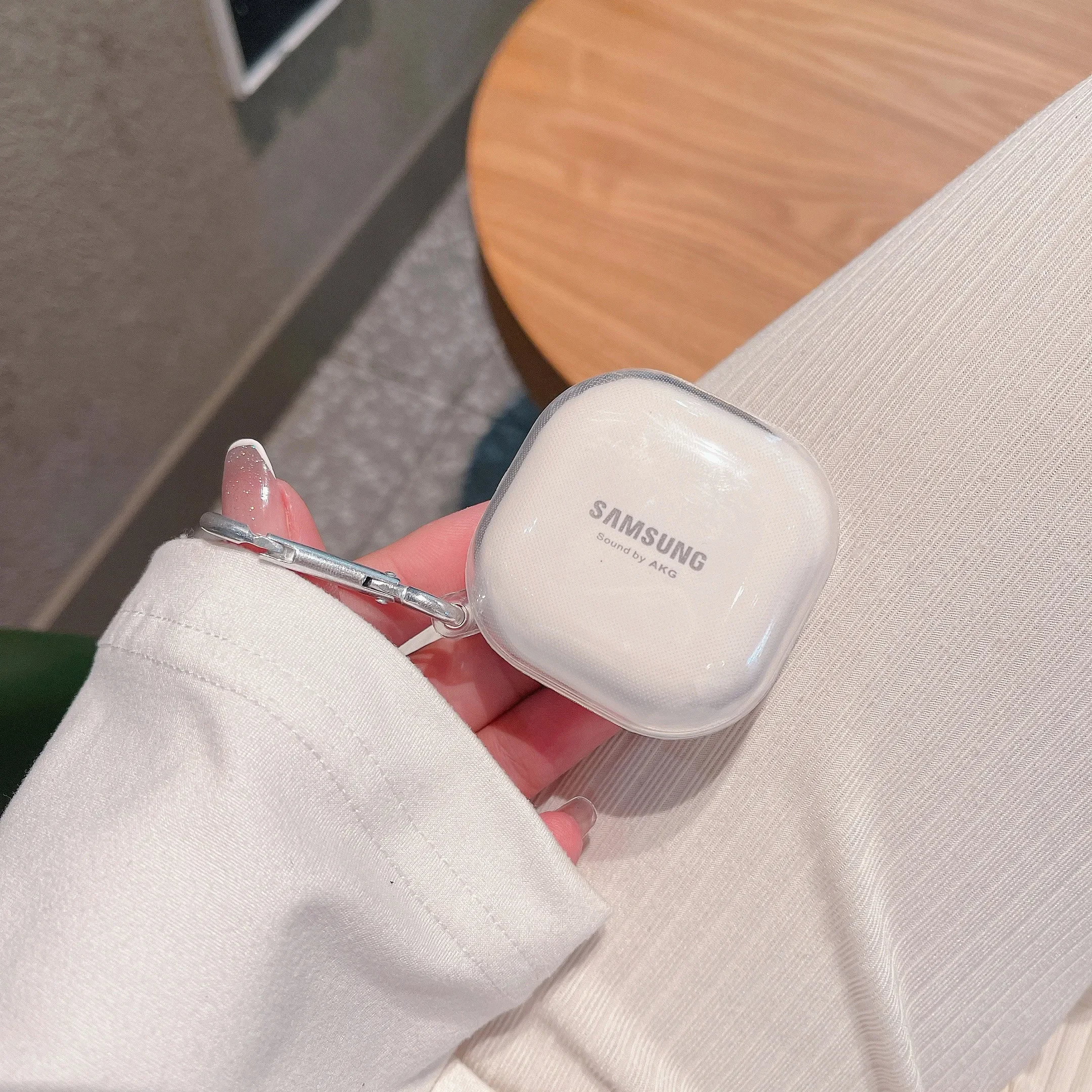 For Samsung Galaxy Buds Live 2 Pro 2 FE Case Simple and transparent TPU Earphone Case Accessories Cover