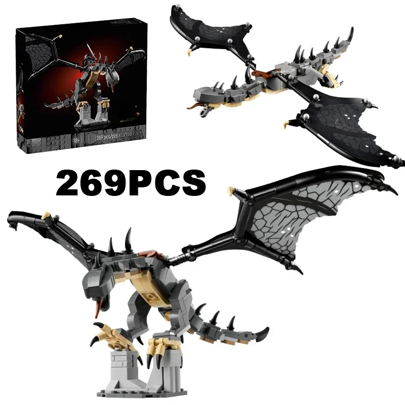 

269 шт., персонаж фильма, черный дракон, мой борь, зверь, строительные блоки, Moc, модель летающего дракона, сборные кирпичи, игрушка в подарок для детей и взрослых