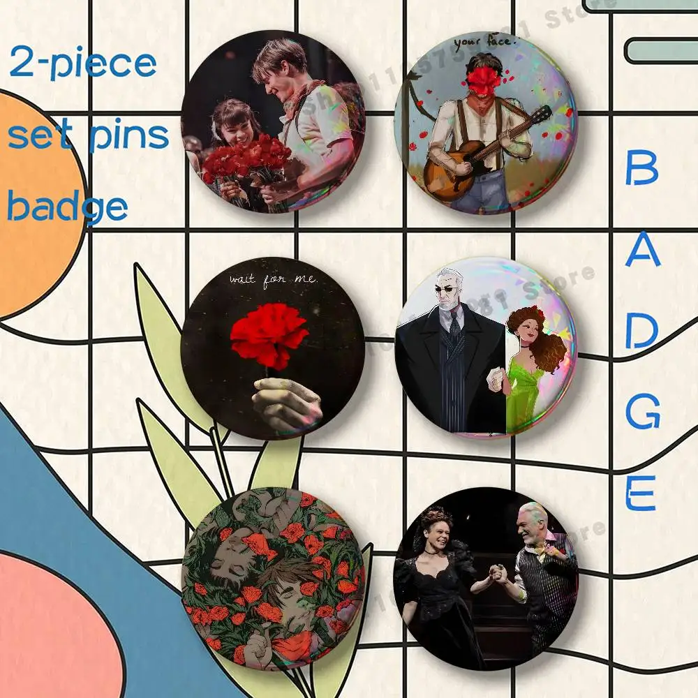 Ancient Greek Mythology Hadestown Brooches for Backpack Accessories 25 32 44 58 75mm Round 2-piece set Free Mix