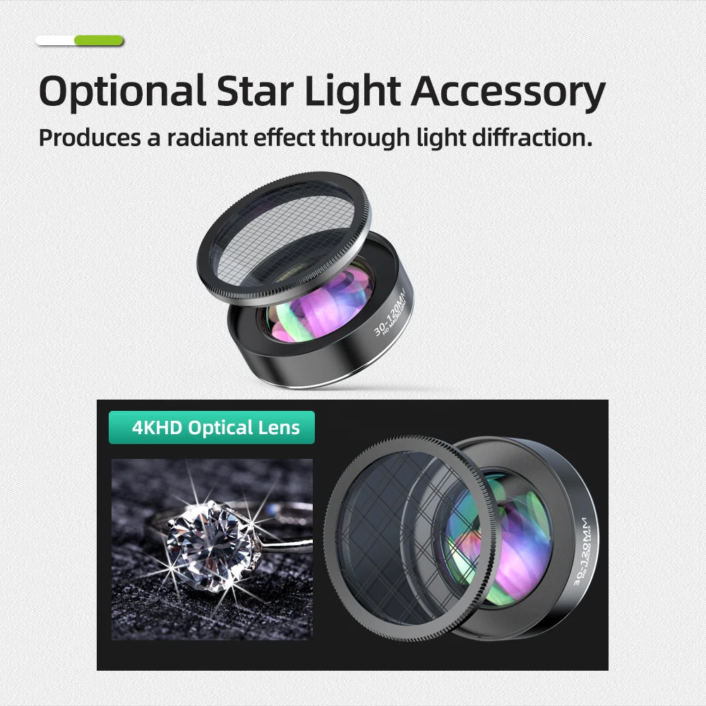 PICKOGEN 120MM Macro Lens, Professional 4K HD 10x Super Macro Universal Clip Camera Photo Lens for iPhone Samsung Andriod