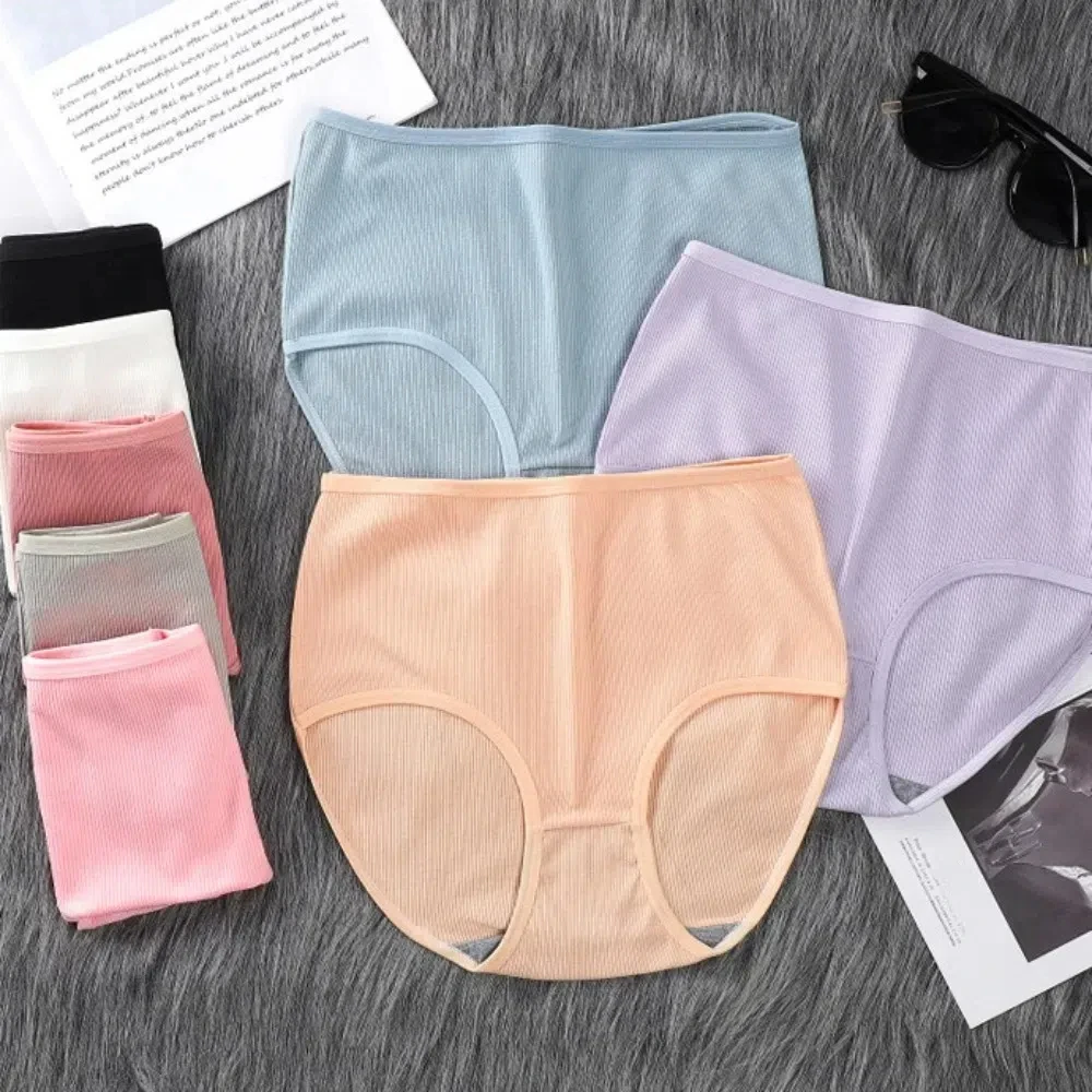 

8Pcs Sweet High Waist Women Panties Set Underwear Female Lingerie Large Briefs Elastic 8PCS Big Size Underpants Four Seasons