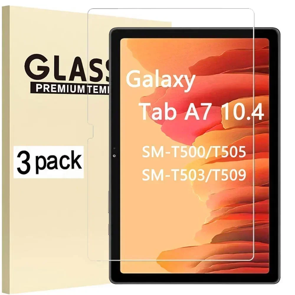 (3 Pack) Tempered Glass For Samsung Galaxy Tab A7 10.4 2020 2022 SM-T500 SM-T505 SM-T503 SM-T509 Tablet Screen Protector Film