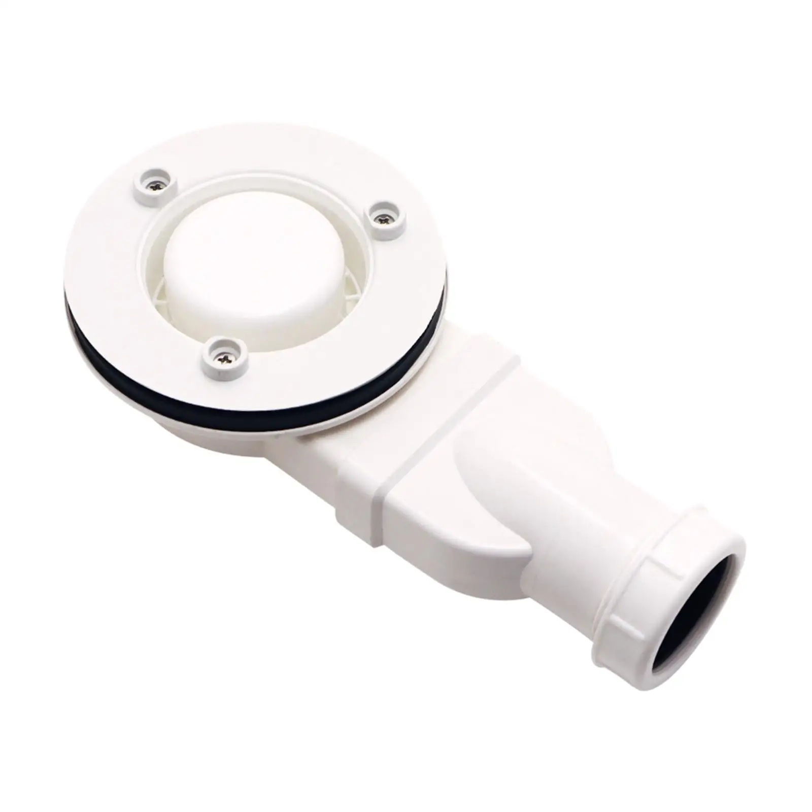 Low Profile Shower Base Drain Side Outlet Drain Shower Tray Siphon Slim Odor Prevention Drain for Swimming Pools Basements