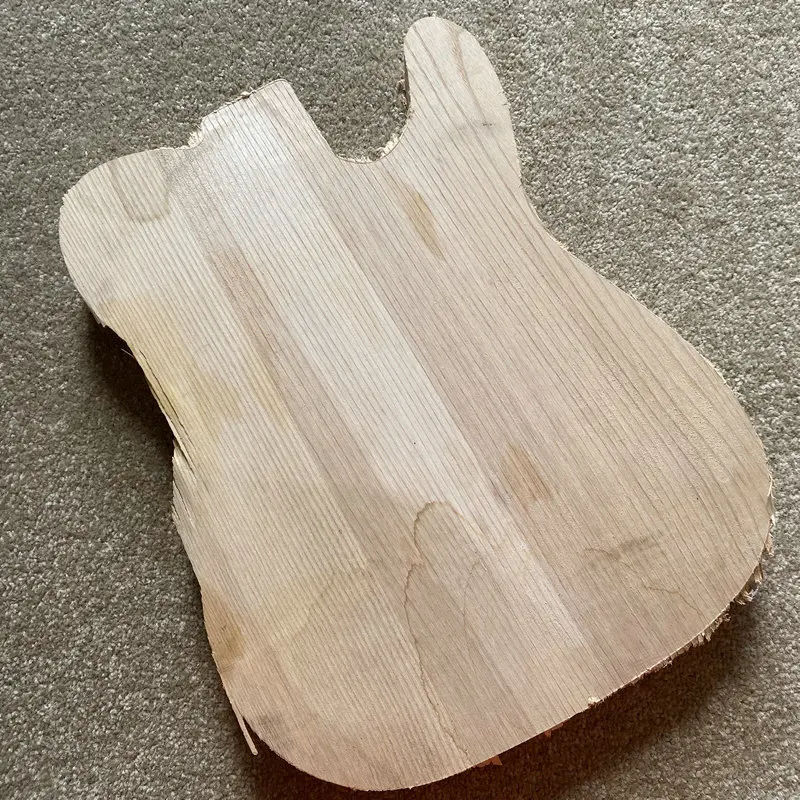 FB687 Left Hand Tele Electric Guitar in Solid Ash Wood Unfinished TL Guitar Body No Paints String Through Body DIY Replace