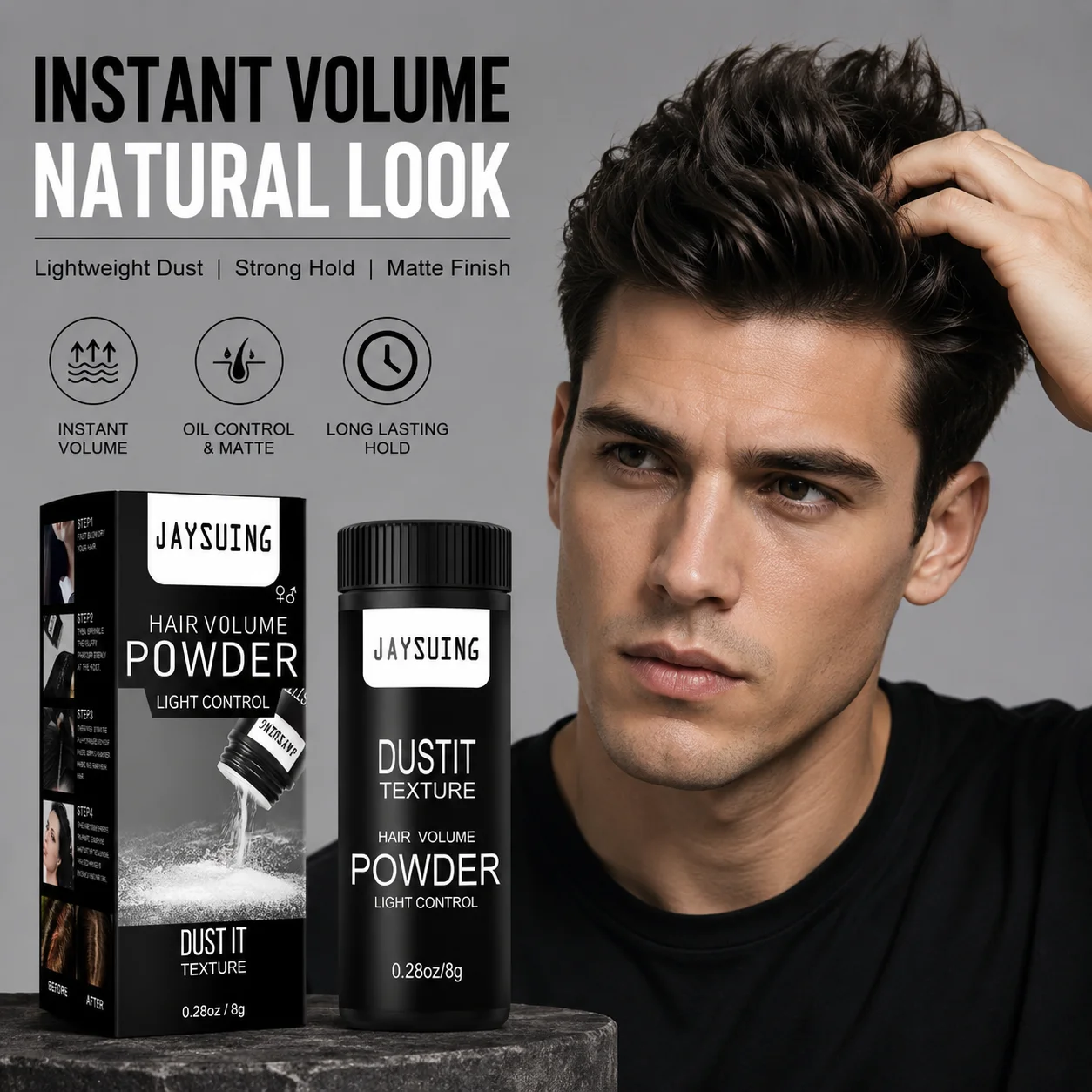 Volumizing Hair Styling Powder Long Lasting Oil Control Quick Setting DIY Hair Salon Styling Design Fluffy Hair Styling Powder