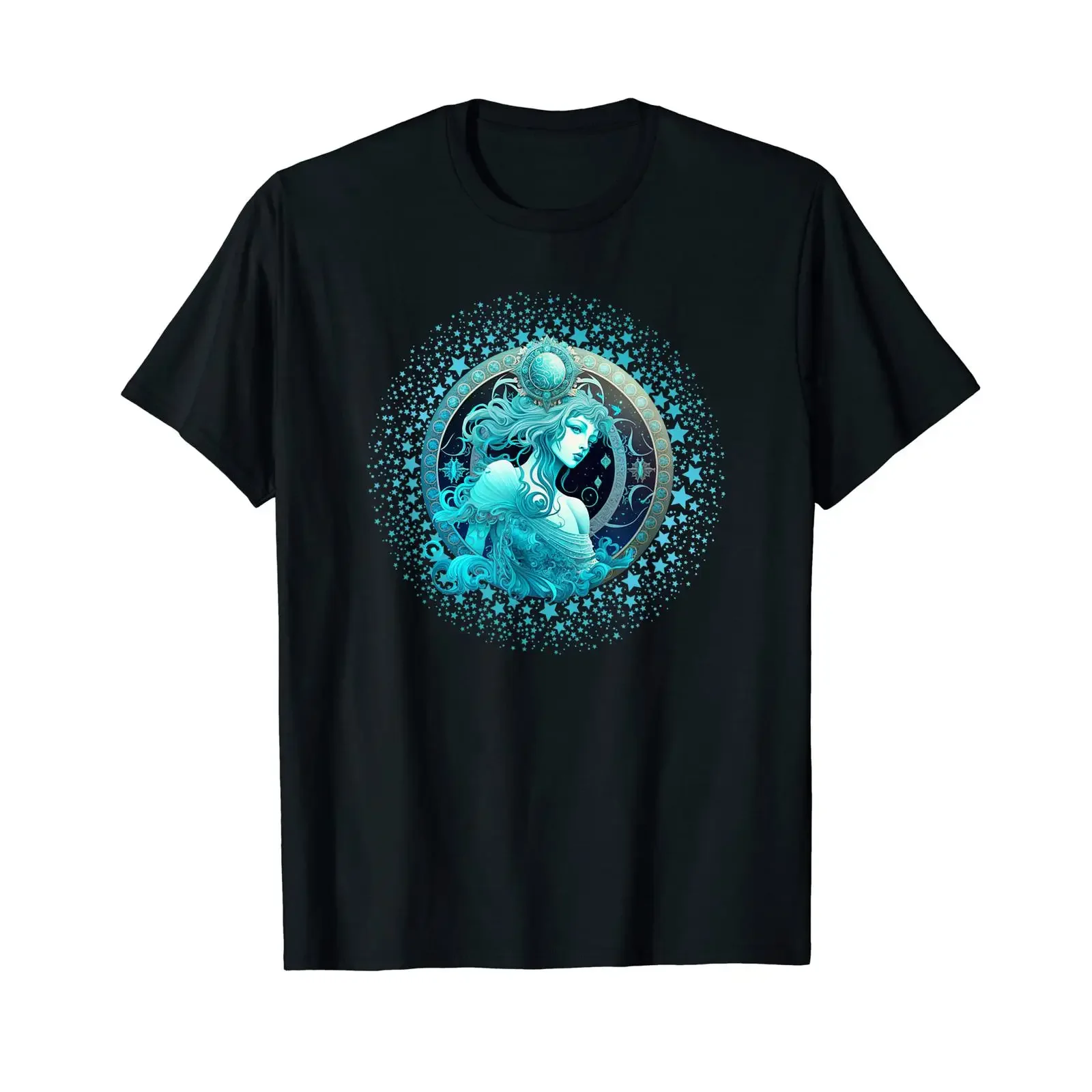 Aquarius Zodiac Sign The Water Bearer T Shirt vintage Washed Slightly Comfortable fashion Top For Everyday Wear graphic