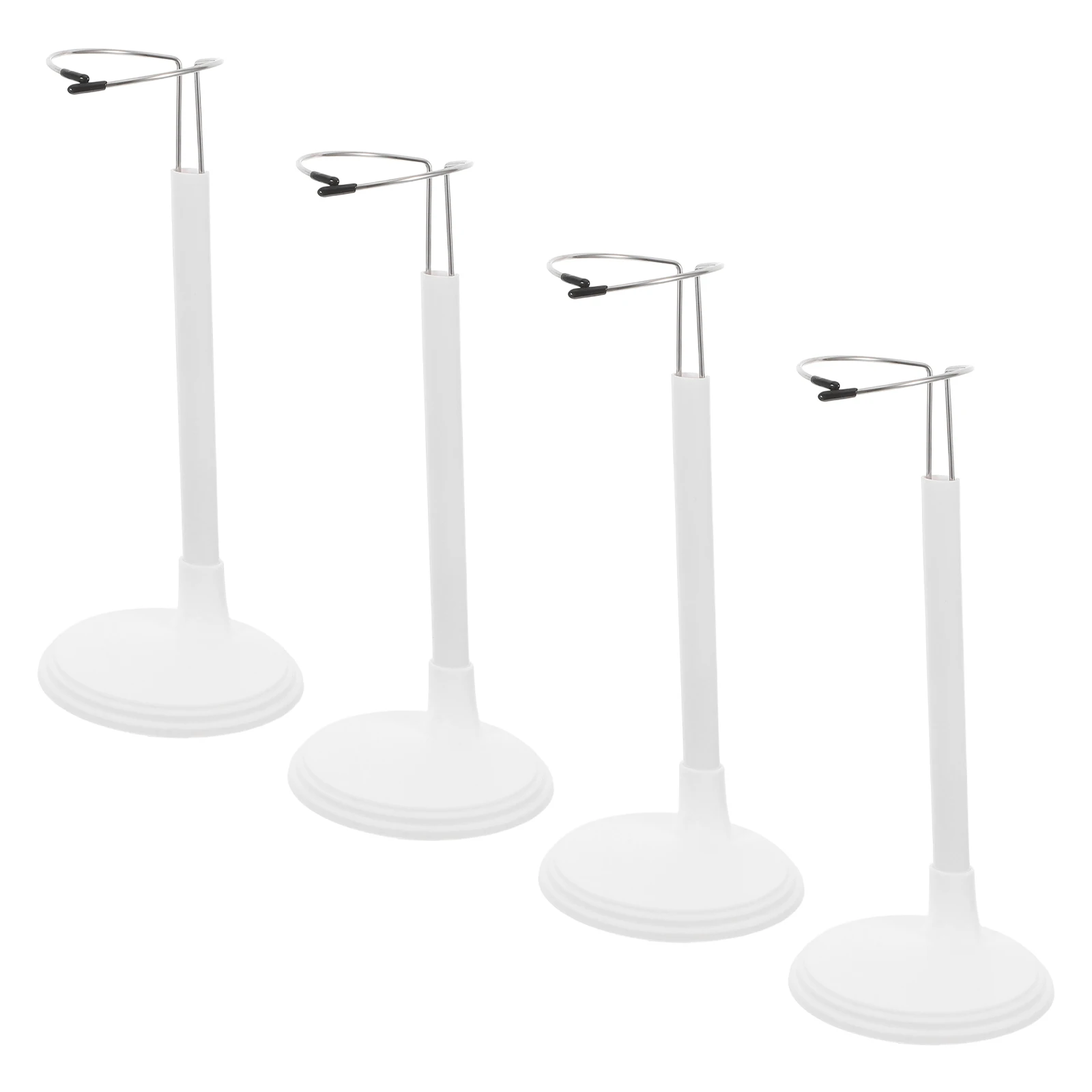 4 個のディスプレイスタンド ぬいぐるみ用 クリエイティブサポートブラケット ポータブルフィギュアホルダー 整理整頓された収納ラック 家庭用 ホワイト