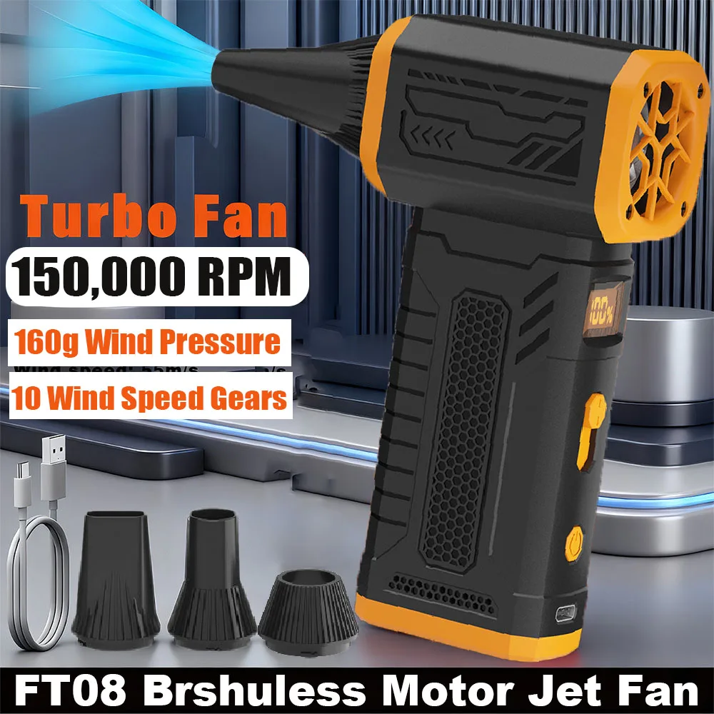 

isfriday 150000 RPM Turbo Violent Fan,10-Speed with Display, Fast Charging for Home/Car/Outdoor Cleaning,Powerful Air Blower ﻿