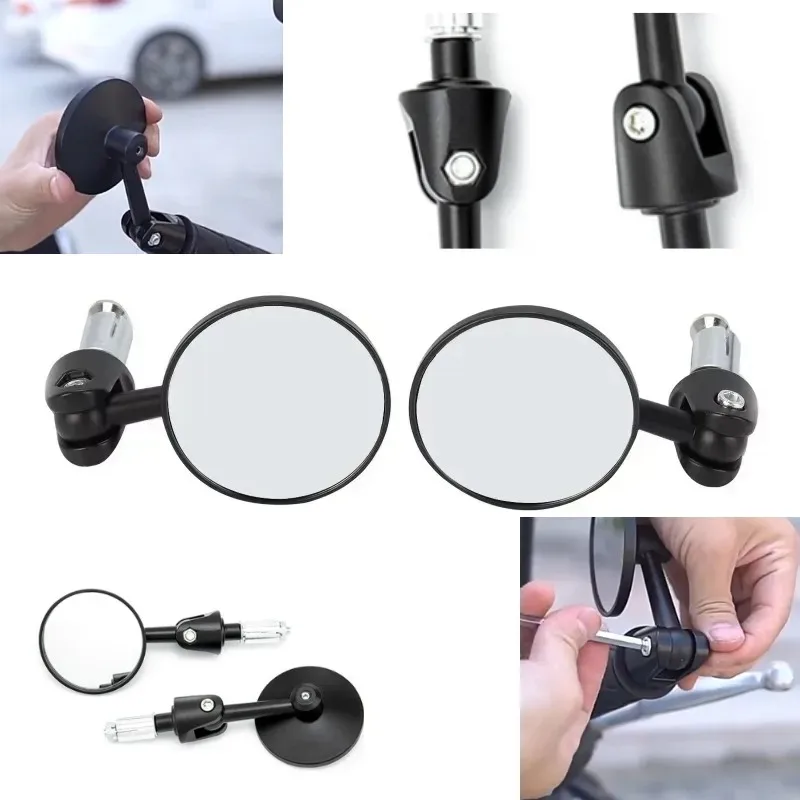 

Для Cafe Racer универсальное 2023 автомобильное 2 шт./пара боковое зеркало для мотоцикла, круглое 7/8 дюйма, складной рычаг на руле