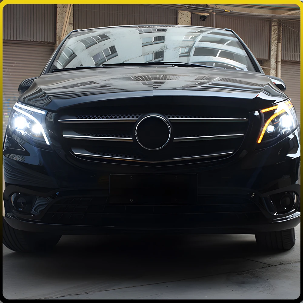 For Benz Vito W447 2016-2023 LED Auto Headlights  Concept Style Assembly Projector Lens Car Tool Accessories Plug and Play
