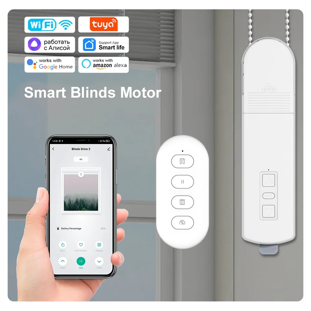 

Tuya WIFI Smart DIY моторизованные рулонные шторы/оттенки цепь тянуть шариковый двигатель Smart Life приложение дистанционное управление Alexa Google Home Alice